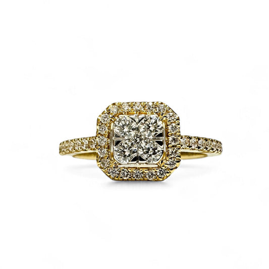 VIERKANTE HALO-RING 