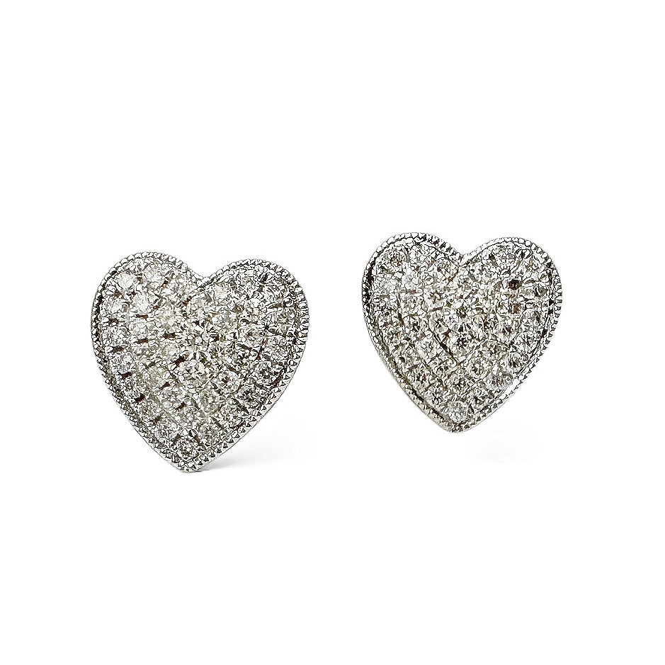 HEART SHAPE DIAMOND EARRINGS