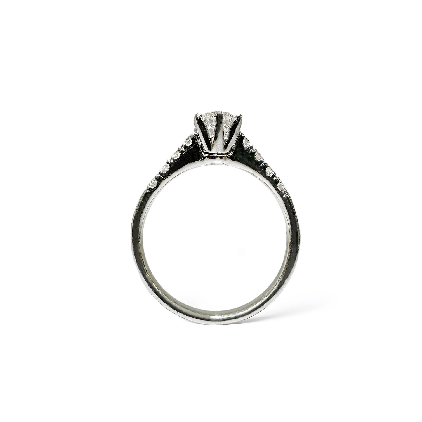 RONDE SOLITAIRE PAVÉ-RING VAN 0,45 CT 