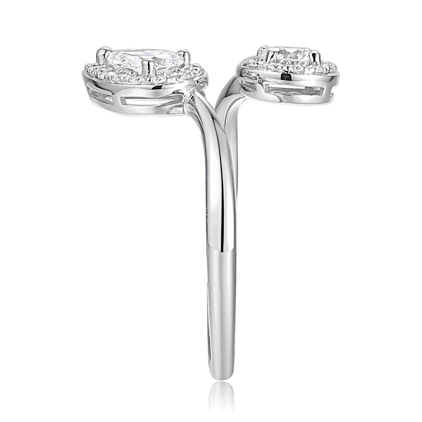 MULTI DIAMANT BYPASS RING 