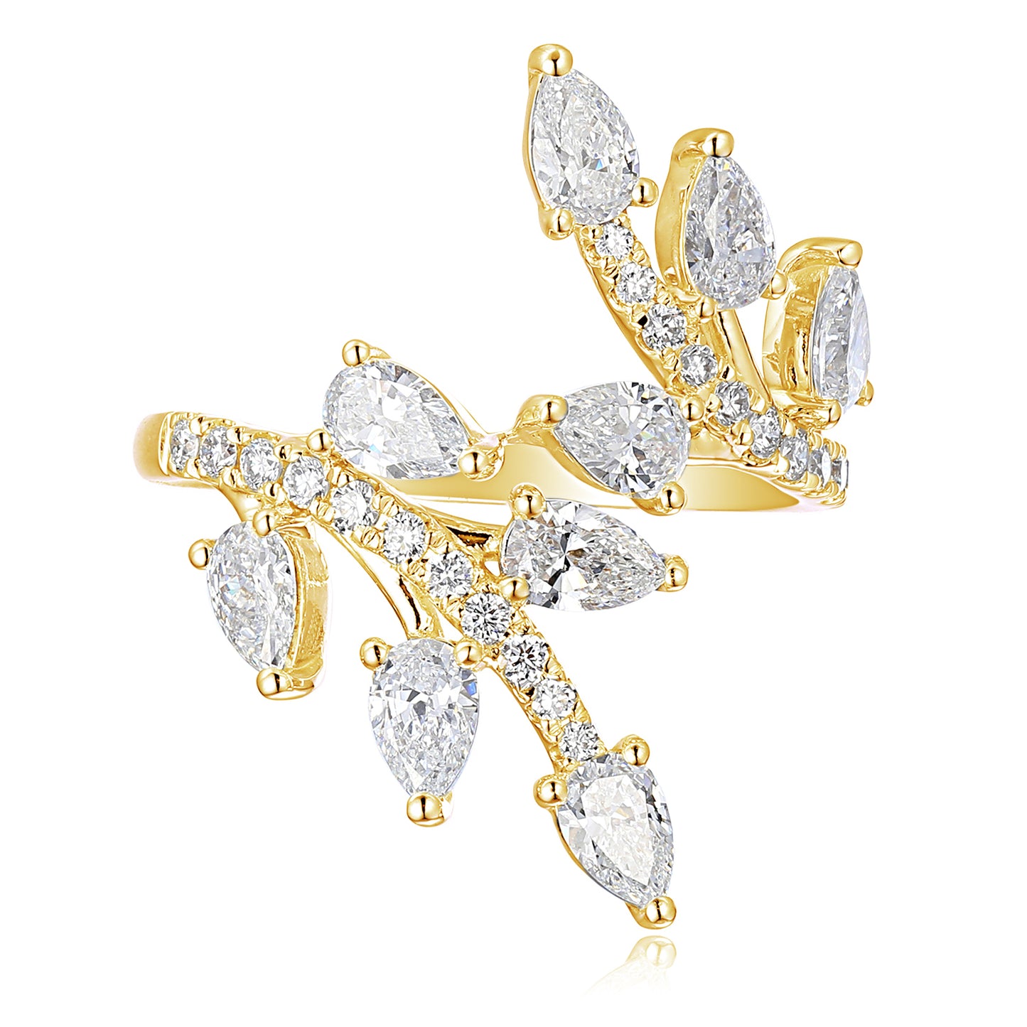 PEERGESLEPEN DIAMANTEN RING 