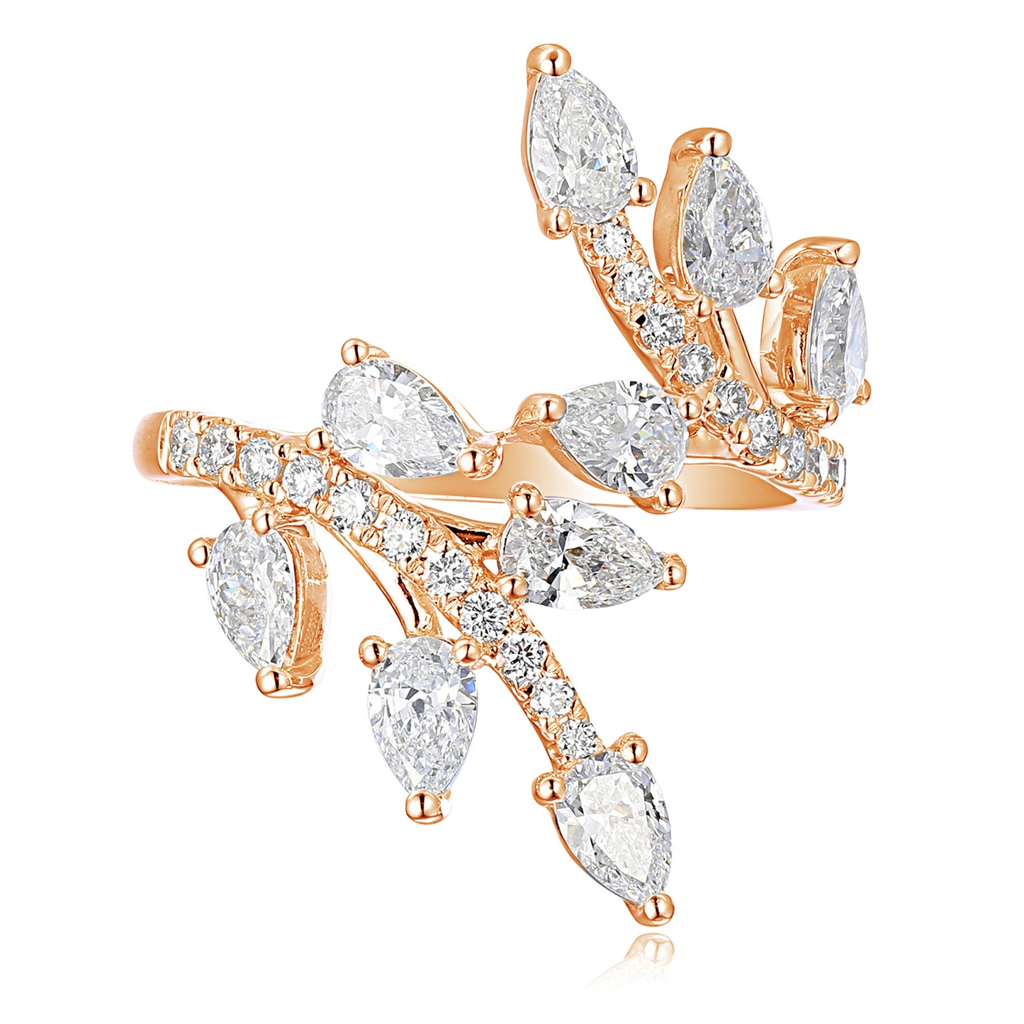 PEERGESLEPEN DIAMANTEN RING 