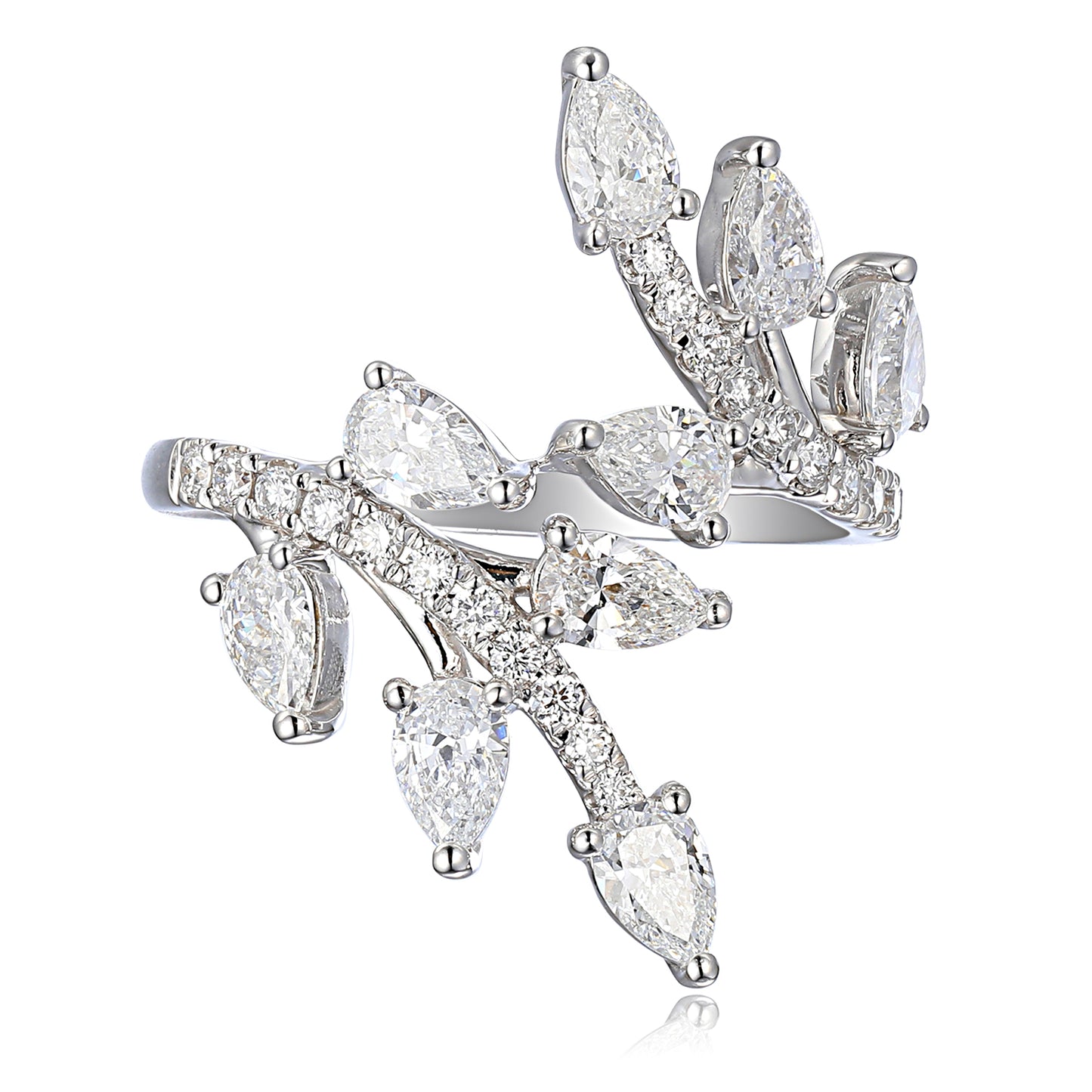 PEERGESLEPEN DIAMANTEN RING 