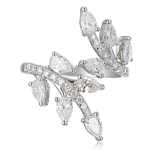 PEERGESLEPEN DIAMANTEN RING 
