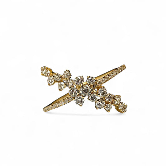 CROSSOVER DIAMOND RING
