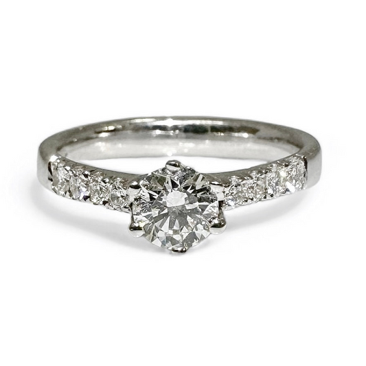 RONDE SOLITAIRE PAVÉ-RING VAN 0,45 CT 