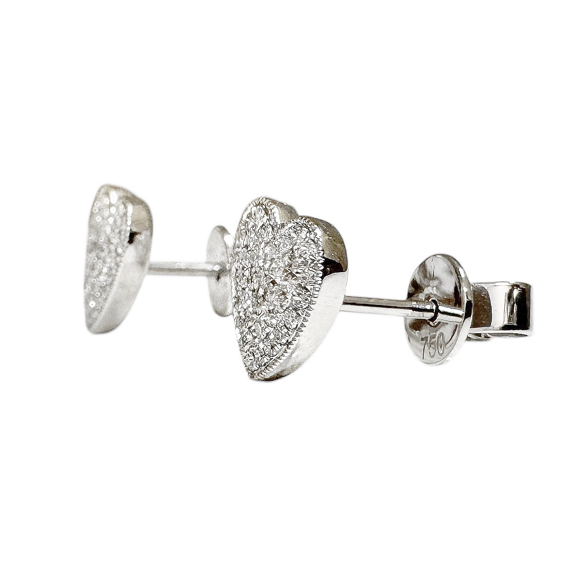 HEART SHAPE DIAMOND EARRINGS