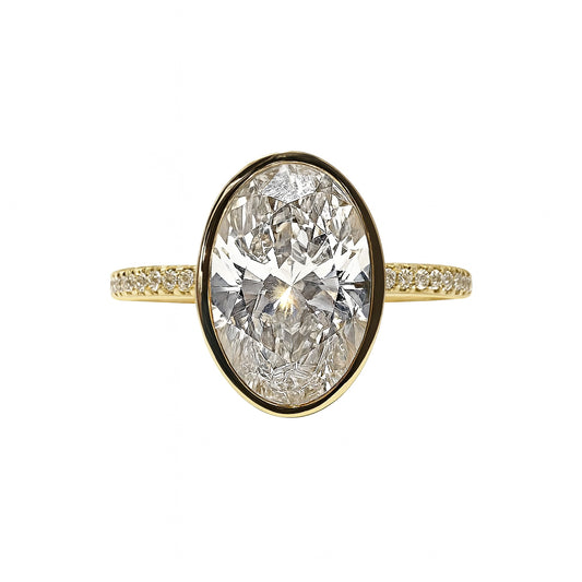 'LINDA' OVAL RING (YELLOW GOLD)