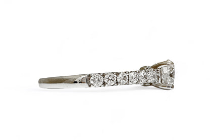 RONDE SOLITAIRE PAVÉ-RING VAN 0,53 CT 