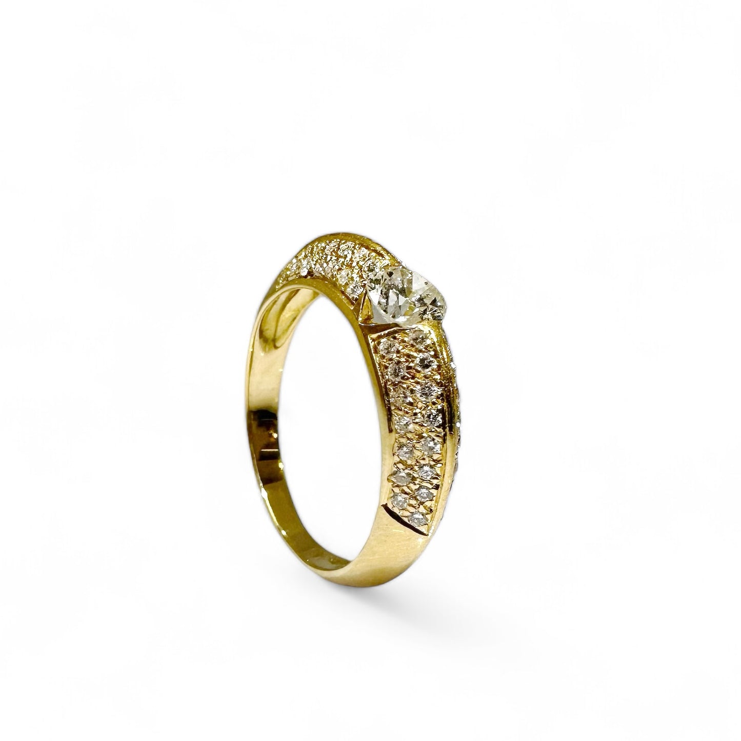 BAGUE SOLITAIRE RONDE 0,45 CT 
