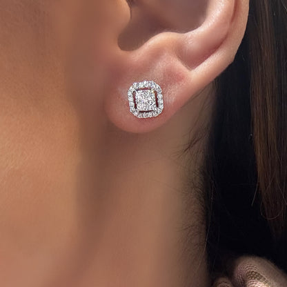 SQUARE DIAMOND EARRINGS