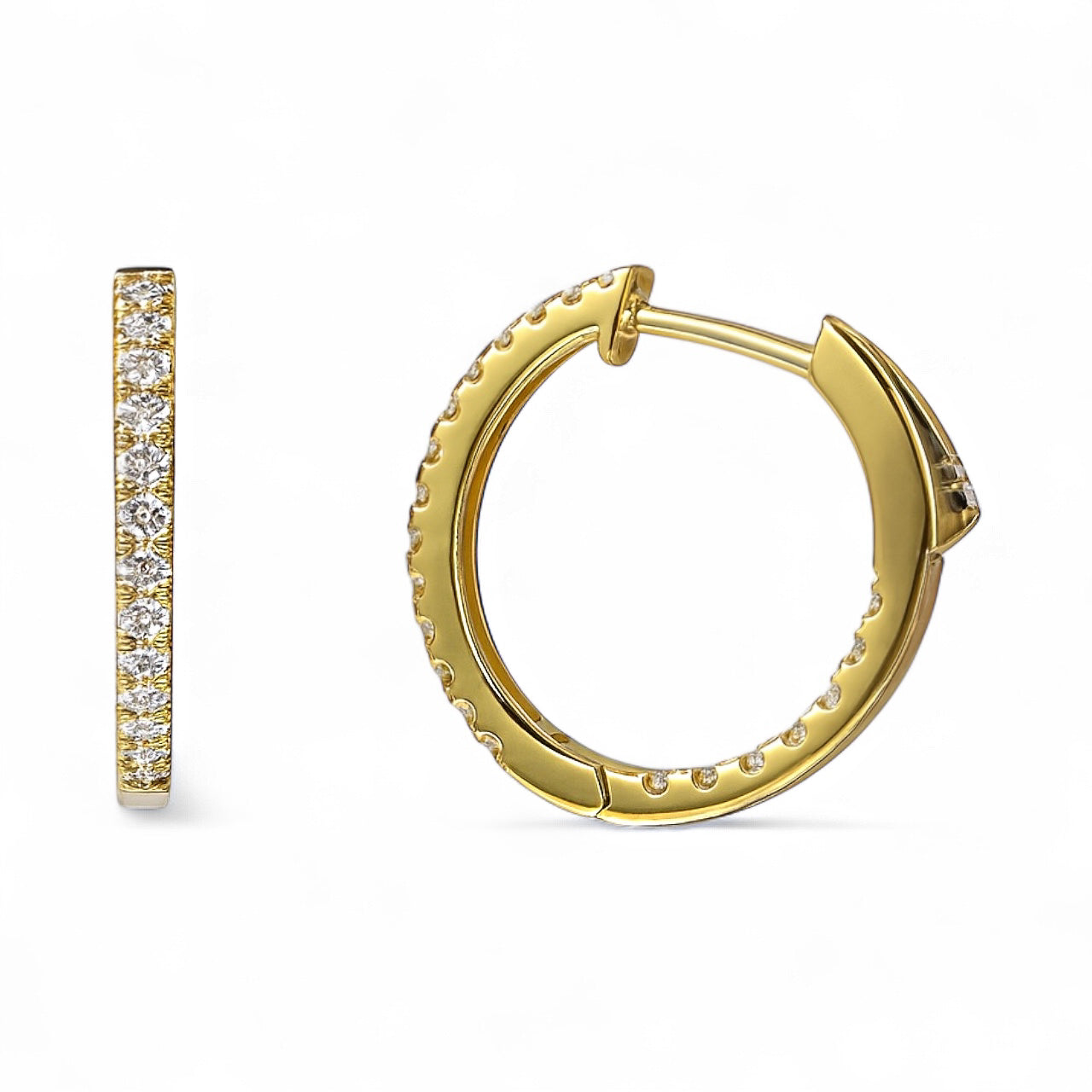 INSIDE OUT DIAMOND HOOPS