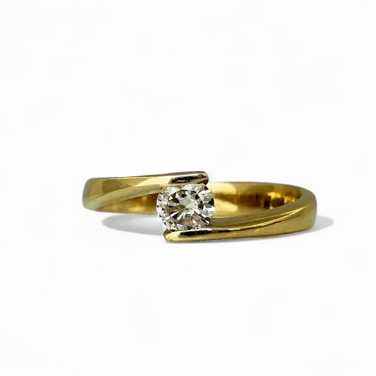 0,22CT RONDE SOLITAIRE RING 