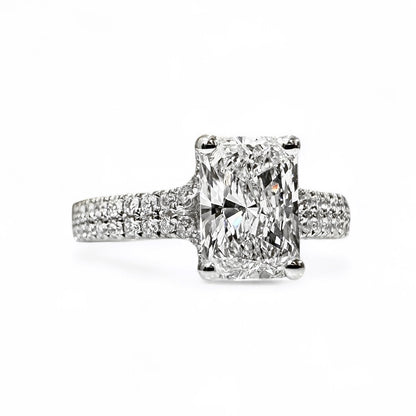 STRALENDE GESNEDEN SOLITAIRE PAVÉ-RING 