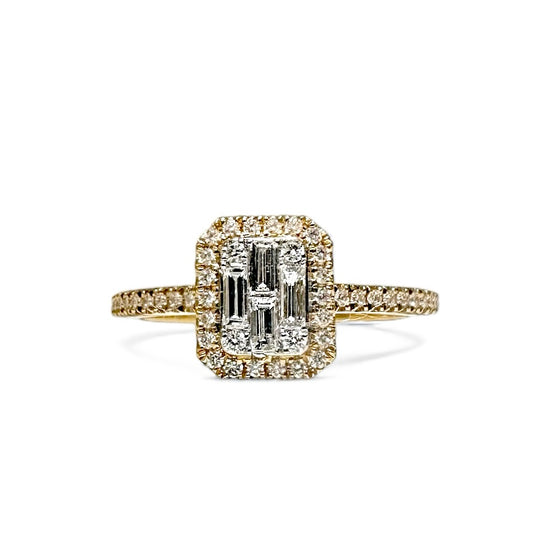 Halo Illusie Diamanten Ring 