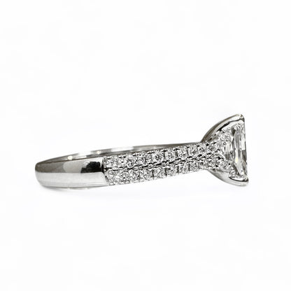 STRALENDE GESNEDEN SOLITAIRE PAVÉ-RING 