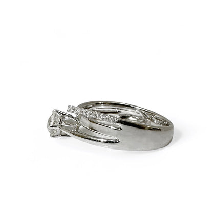 0,48 CT RONDE SOLITAIRE TWIST RING