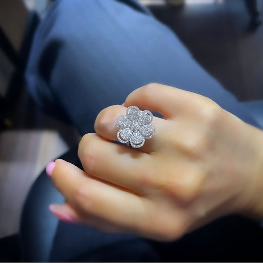 Bague Fleur Diamant 