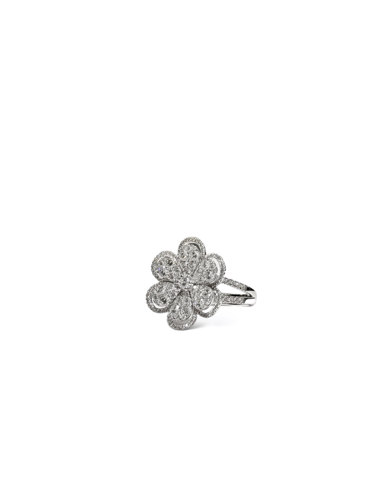 Bloem diamanten ring 