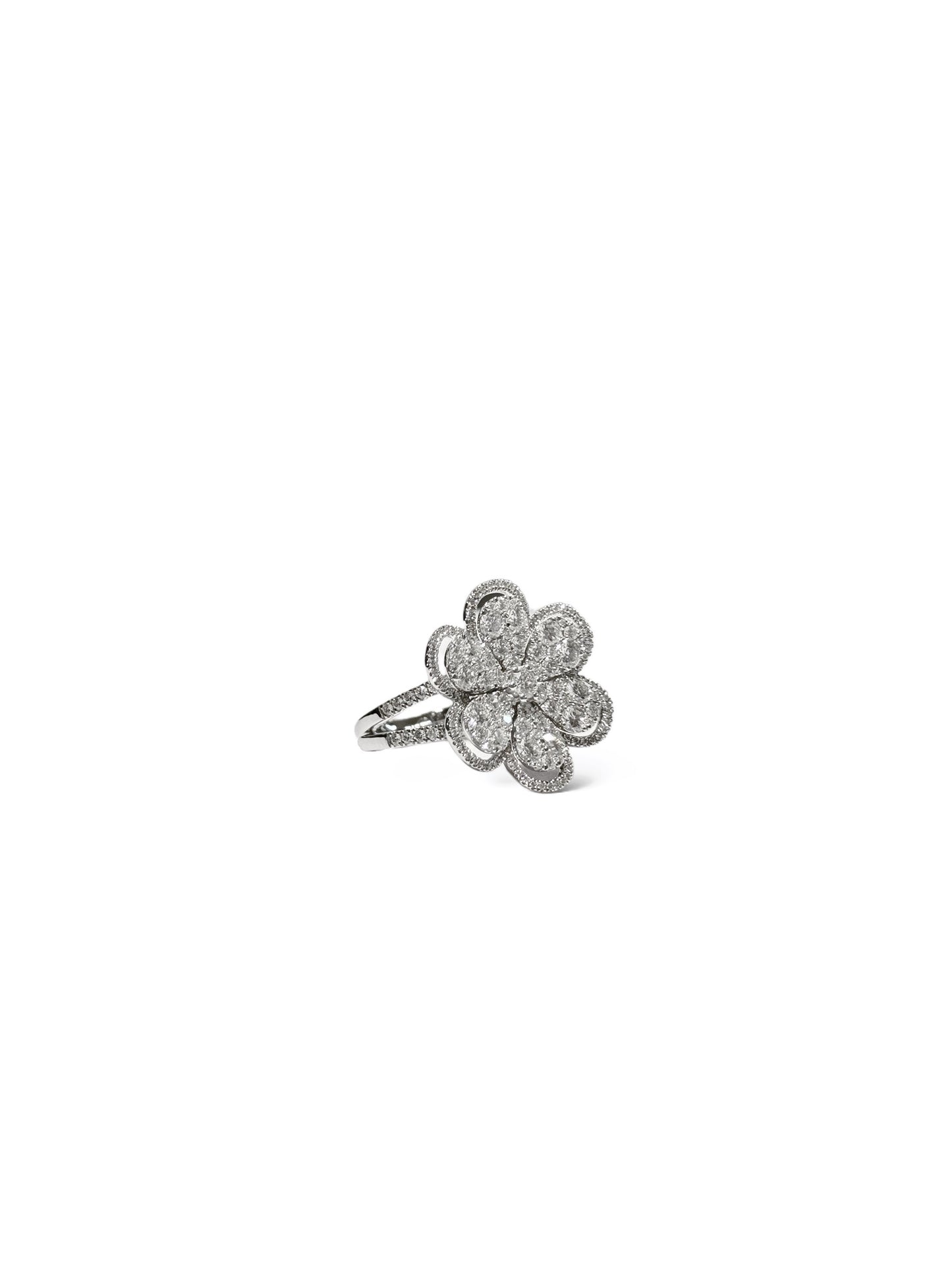 Bloem diamanten ring 