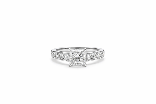 Bague de fiançailles taille princesse 