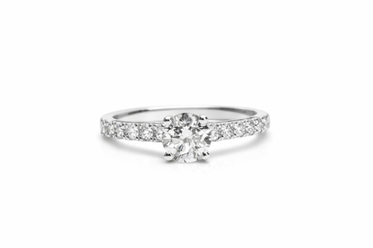 0.53 CT ROUND SOLITAIRE PAVÉ RING
