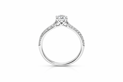 0,68 CT RONDE GESNEDEN VERLOVINGSRING PAVÉ 