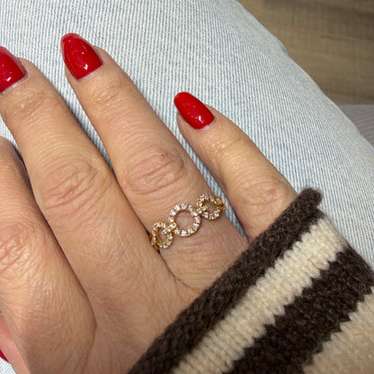 Bague circulaire en diamant 