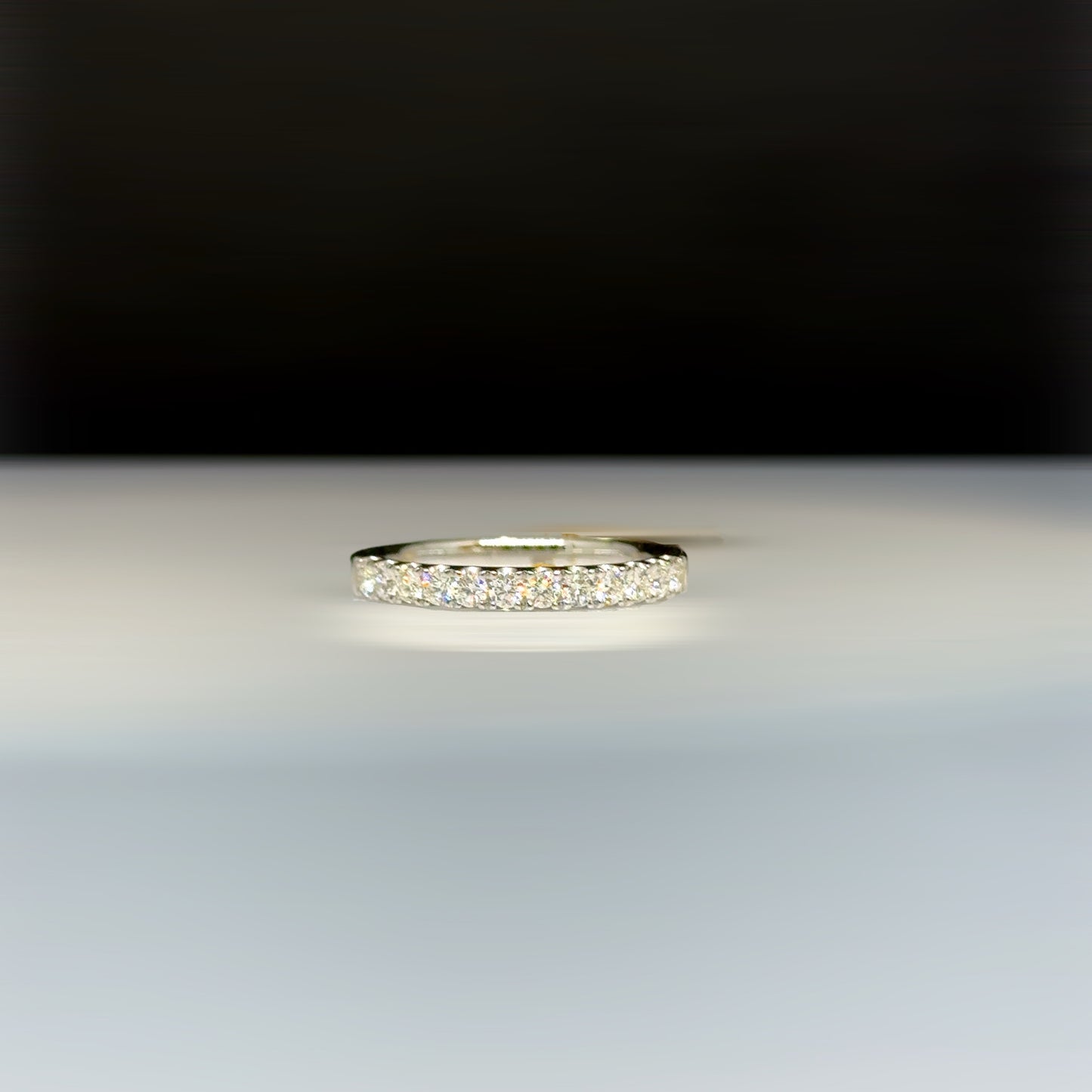 Bague demi-éternité 0,75 ct 