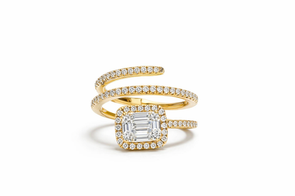 Spiral Diamond Ring