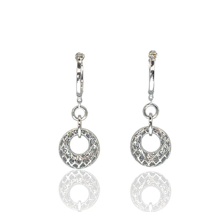 1,50 CT Dangle Circles Diamanten Oorbellen