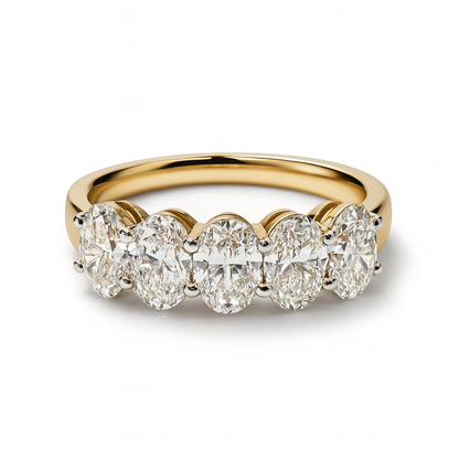 OVAL ELEGANCE - HALF ETERNITY RING