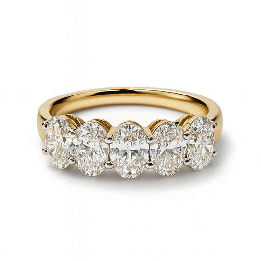 OVAL ELEGANCE - HALF ETERNITY RING
