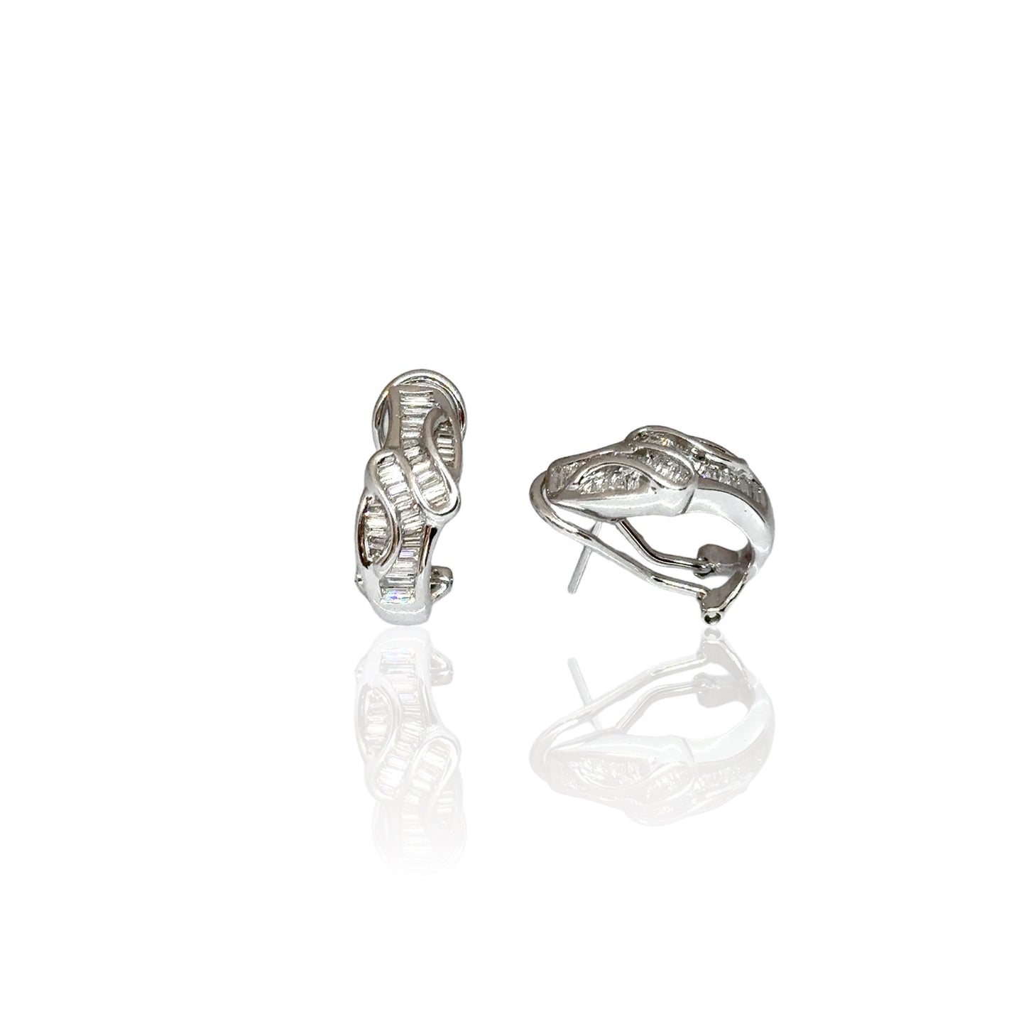 Baguette Diamant oorbellen