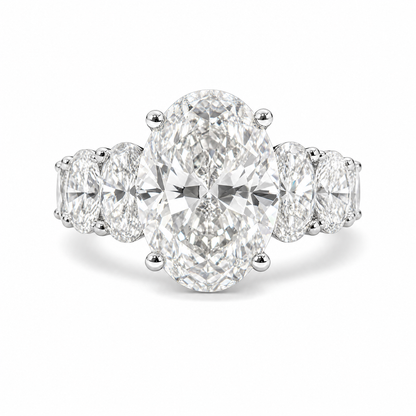 3.04 CT OVAL WITH SIDE DIAMONDS