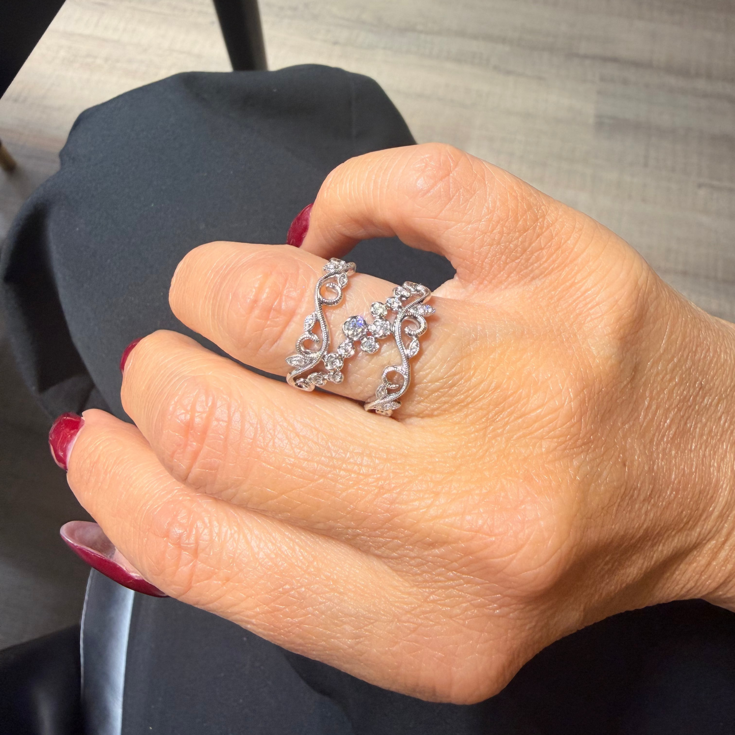 Bague Feuille de Diamant 