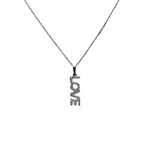 'LOVE' DIAMANTEN HANGER 