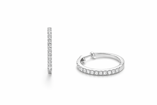 THIN DIAMOND HOOPS