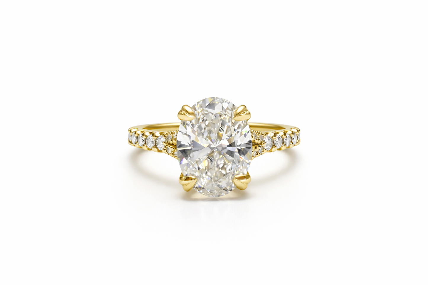 2.03 CT OVAL WITH SIDE STONES