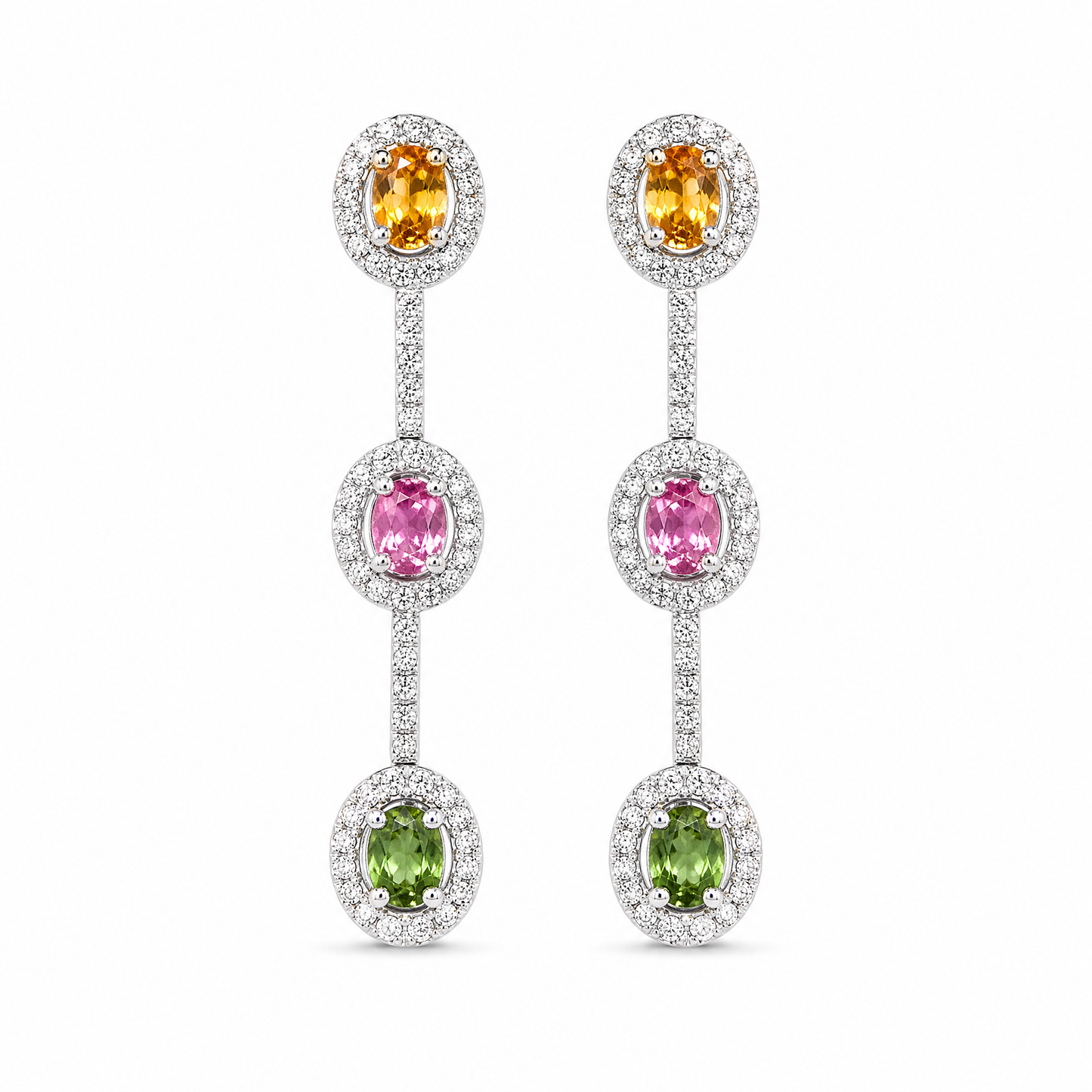 RAINBOW GEMSTONE DROP EARRINGS