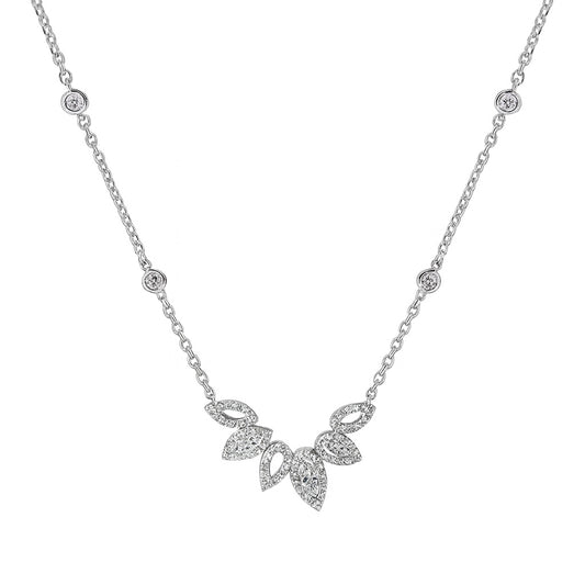 LEAF STYLE DIAMOND NECKLACE