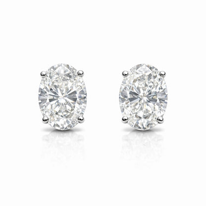 OVAL SOLITAIRE EARRINGS