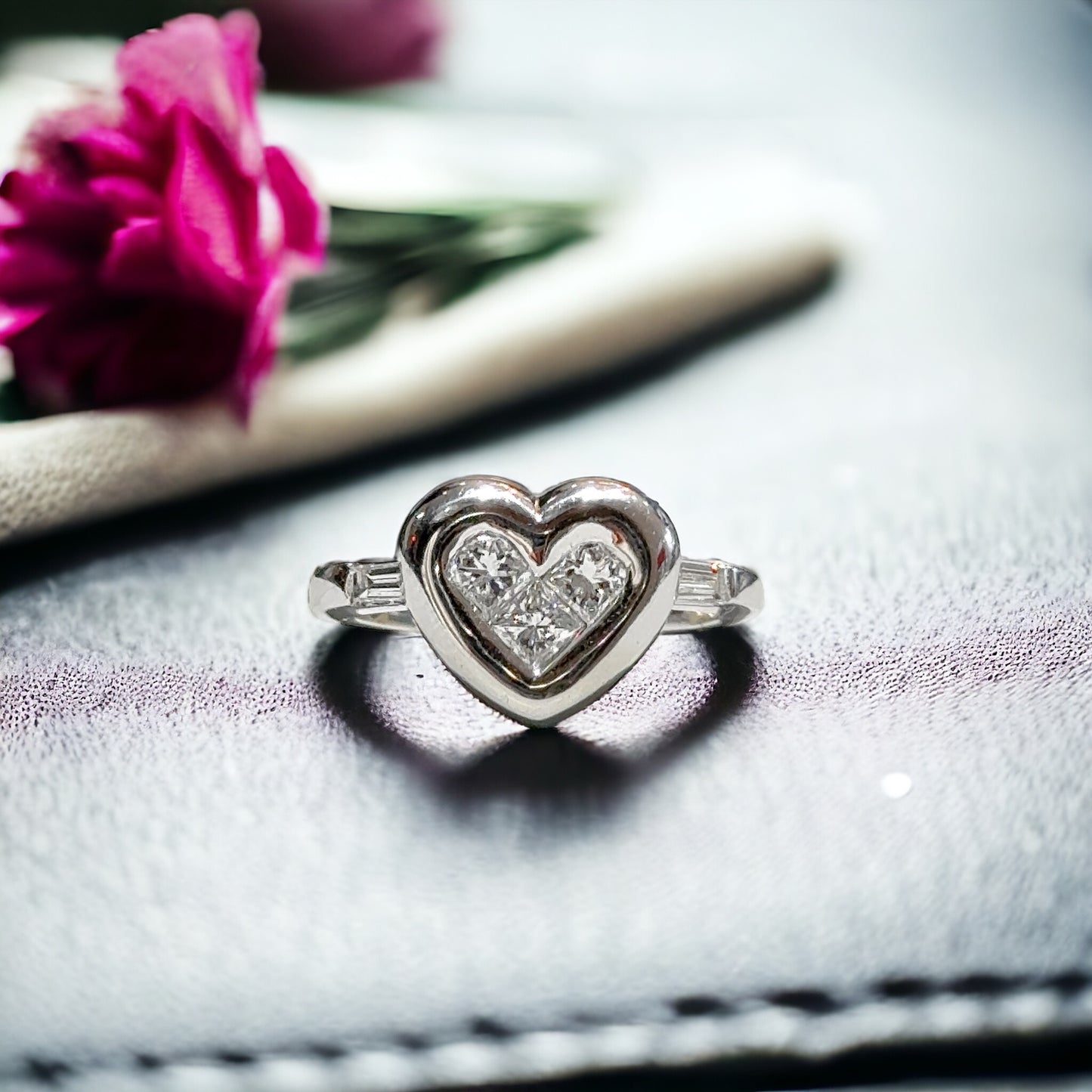 Diamanten Hart Knoop Ring 