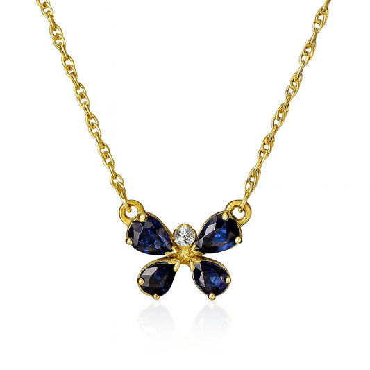 SAPPHIRE BUTTERFLY NECKLACE