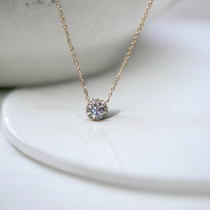 Halo LG Diamanten Halsketting 