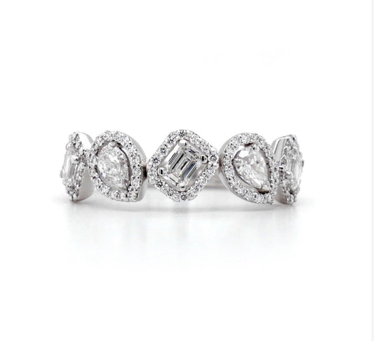 HALF ETERNITY PEAR & EMERALD CUT