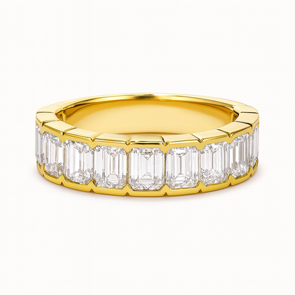 EMERALD HALF ETERNITY RING