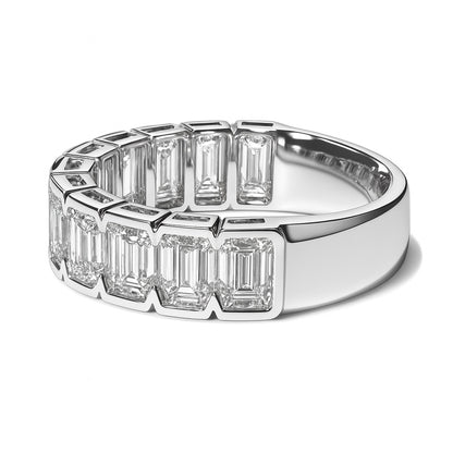 EMERALD HALF ETERNITY RING