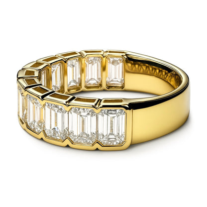 EMERALD HALF ETERNITY RING