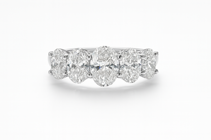 OVAL DIAMOND ETERNITY BAND - FIVE STONE